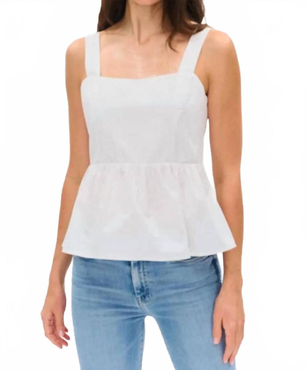NEW SIX/FIFTY vienna poplin shirting tank in off white